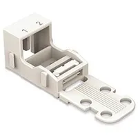 Mounting Carrier - For 2-Conductor Terminal Blocks 221 Series 4 mm² With Snap-In Foot Vertical White  Wg221522 5410329716066