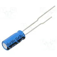 Capacitor electrolytic Tht 10Uf 50Vdc Pitch 2Mm 20 2000H  Grc00Aa1001Htnl