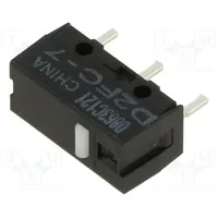 Microswitch Snap Action 0.001A/6Vdc without lever Spst-No  D2Fc-7
