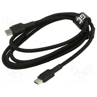 Cable Usb 2.0 C plug,both sides 1.2M black 480Mbps 60W  Gc-Kabgc30 Kabgc30