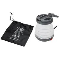 Adler  Travel kettle Ad 1279 Electric 750 W 0.6 L Silicon White 5902934831512