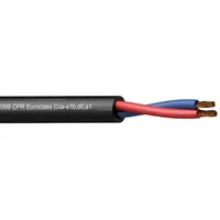 Procab Cls225-Cca/1  Loudspeaker cable - 2 x 2.5 mm2 13 Awg En50399 Cpr Euroclass Cca-S1B,D0,A1 100 m wooden reel Black version 5414795043183 Kvapcbglo0005