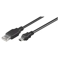 Goobay 50767 Usb 2.0 Hi-Speed cable, black, 1.8 m  Usb-A to mini-USB 4040849507670