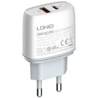 Wall charger Ldnio A2424C Usb, Usb-C 20W  - Lightning Cable Type C to lig 5905316144460