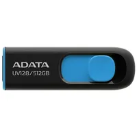 Adata  Usb Flash Drive Uv128 512 Gb 3.2 Gen1 Black/Blue Auv128-512G-Rbe 4711085942326