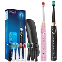 Sonic toothbrushes with head set and case Fairywill Fw-508 Black pink  Fw-508Case 6973734202368