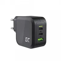 Green Cell Gc Powergan 65W Charger 2X Usb-C Power Delivery, 1X Usb-A compatible with Quick Charge 3.0  5907813969102