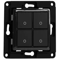 Shelly wall switch 4 button Black  Wallswitch4Black 3800235266205 062287
