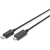 Adapter cable Displayport 1.2 with interlock 4K 60Hz Uhd Typ Dp/Hdmi A M/M black 3M  Akassvd00000045 4016032438601 Ak-340303-030-S