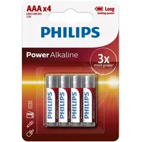 Baterries Power Alkaline Aaa 4Pcs blister  Azphiub3Lr03P4B 8712581549824 Phil-Lr03P4B/10
