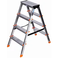 Krause Dopplo double-sided step ladder silver  120403 4009199120403 Nrekredra0006