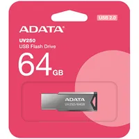 Adata  Usb Flash Drive Uv250 64 Gb 2.0 Silver Auv250-64G-Rbk 4713218468819