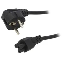 Akyga Cable power Ak-Nb-08A Hybrid standard C/E/F Cee 7/7 - Euro  3-Pin C5 Iec Kabel 1 m Black C