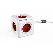 Allocacoc Powercube power extension 1.5 m 5 Ac outlets Indoor  Red, White En Extended 1,5M Red  8718444081180 Alacoza2300Red0