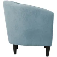 Atpūtas krēsls Wester 76X68,5Xh74Cm, materiāls audums, krāsa pelēki/zils, tumšas koka kājas  21585 4741243215856