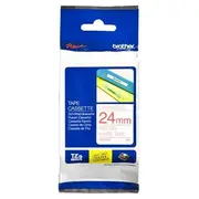 Brother Tze252 tape red/white 24Mm 8M  4977766685467