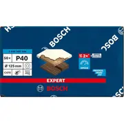 C470 smilšpapīrs 125 mm G40, 50 gab  2608900908 4059952542461