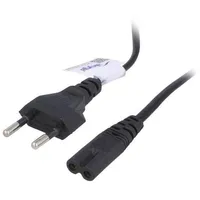 Cable 2X0.5Mm2 Cee 7/16 C plug,IEC C7 female Pvc 0.5M 2.5A  Ak-Rd-04A