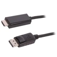 Cable Displayport 1.2 plug,HDMI plug 2M black  Qoltec-50441 50441