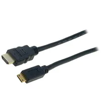 Cable Hdmi 1.3 plug,mini plug 2M black  Ak-330106-020-S