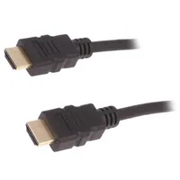 Cable Hdmi 1.4 plug,both sides Pvc 3M black  Qoltec-50406 50406
