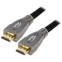 Cable Hdmi 1.4 plug,both sides Pvc textile 1.8M black  Cg571W-018-Pb