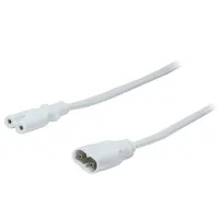 Cable Iec C7 female,IEC C8 male 2M Sockets 1 white  Cp132