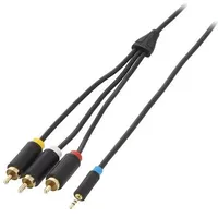 Cable Jack 2.5Mm plug,RCA plug x3 1.5M Plating gold-plated  Bccbg
