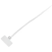 Cable tie with label L 110Mm W 2.5Mm polyamide 80N natural  Bmt11125