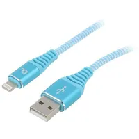 Cable Usb 2.0 Apple Lightning plug,USB A plug gold-plated 1M  Cc-Usb2B-Amlm-1Vw Cc-Usb2B-Amlm-1M-Vw