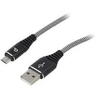Cable Usb 2.0 A plug,USB B micro plug gold-plated 1M  Cc-Usb2B-Ammbm1Bw Cc-Usb2B-Ammbm-1M-Bw