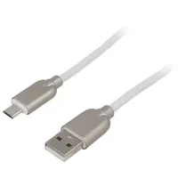 Cable Usb 2.0 A plug,USB B micro plug gold-plated 2M  Cc-Usb2R-Ammbm-2W Cc-Usb2R-Ammbm-2M-W