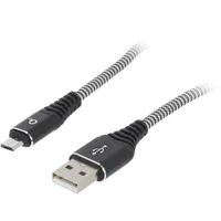 Cable Usb 2.0 A plug,USB B micro plug gold-plated 2M  Cc-Usb2B-Ammbm2Bw Cc-Usb2B-Ammbm-2M-Bw