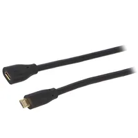 Cable Usb 2.0 B micro socket,USB plug 1.5M black  Cu0122