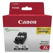 Canon Pgi-550Xl Pgbk 6431B010 Ink Cartridge Multipack, Black  871457467939