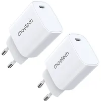 Choetech charger set Q5004 20W Pd iPhone 12 13 white 2Pcs  01.01.02.Mix2-Q5004-V5-Eu-Wh 6932112103017