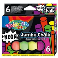 Colorino Kids Neon Jumbo Chalk 6 colours  92081Ptr 590769089208