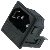 Connector Ac supply socket male 10A 250Vac Iec 60320 C14 E  Pf0033/20/63