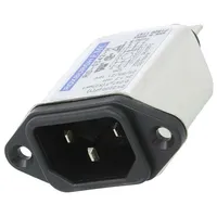 Connector Ac supply socket male 3A 250Vac Iec 60320 C14 E  Rid0342H