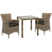 Dārza mēbeļu komplekts Wicker galds un 2 krēsli, kapučīno  K133471 4741617104670