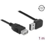 Delock Extension cable Easy-Usb 2.0 Type-A male angled up / down Gt Usb female black 1 m  83547 4043619835478