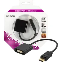 Deltaco Displayport uz Dvi-I Dual Link adapteris, melns, 0,2 m  202006230010 734000467764 Dp-Dvi14-K