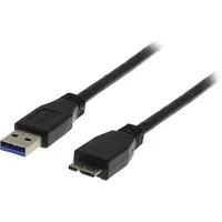 Deltaco Usb 3.0 kabelis, A tipa vīrietis - Micro B tips, 2M, melns  202011121002 734000469394 Usb3-020S