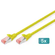 Digitus Cat 6 S/Ftp patch cable, 5 pieces  Dk-1644-100-Y-5 4016032442400 Wlononwcrpoci