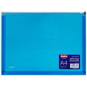 Dokumetu mape-aploksne Patio ar rāvējslēdzēju, A4, caurspīdīga, zilā krāsā  150-03304 5907690881757