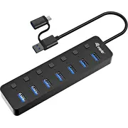 Equip 128965 interfeisa centrmezgls Usb 3.2 Gen 1 3.1 Type-A 5000 Mbit/S Melns  4015867235744