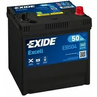 Startera akumulatoru baterija Exide Eb504 Excell 50Ah 360A 12V Ex-Eb504 