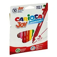 Flomāsteri 10 krāsas Carioca Joy,  kartona Slim iepakojums Car40528