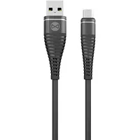 Forever Shark cable Usb - microUSB 1,0 m 2A black Gsm036392  5900495679321