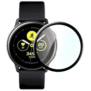 Fusion Nano 9H aizsargstikls pilnam ekrānam Samsung Galaxy Watch Active 2 44 mm melns  Active2 4752243015827 Fsn-Tg5D-Gwa244